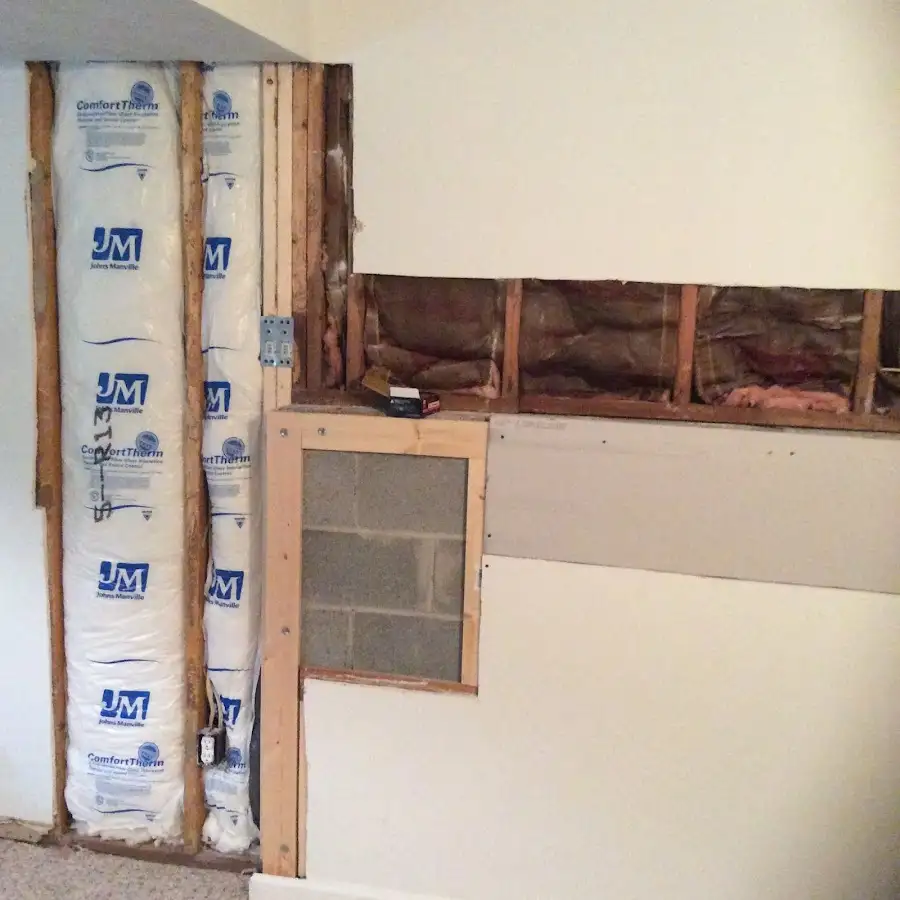 Wall insulation replacement during Contents Cleaning & Restoration in Shoreline